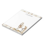 Cowgirl Brown Plaid Stripes Horse Notitieblok (Linkerzijde)