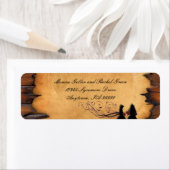 Cowgirl bruiden aangepaste bruiloft retour adres etiket (Insitu)