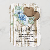 cowgirl bruids douche uitnodiging (Voorkant / Achterkant)