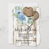 cowgirl bruids douche uitnodiging (Voorkant)