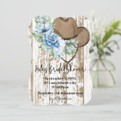 cowgirl bruids douche uitnodiging (Staand voorkant)