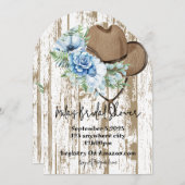 cowgirl bruids douche uitnodiging (Voorkant / Achterkant)