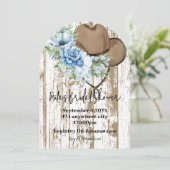 cowgirl bruids douche uitnodiging (Staand voorkant)