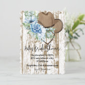 cowgirl bruids douche uitnodiging (Staand voorkant)