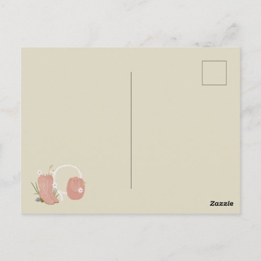 Cowgirl Bruidsdouche/ Afscheidsfeestje voor Laatst Briefkaart (Achterkant)