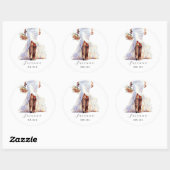 Cowgirl Bruidslaarzen Trouwjurk  Ronde Sticker (Vel)