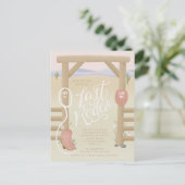 Cowgirl bruidsmeisje cadeau / Afscheidsfeestje  Briefkaart (Staand voorkant)