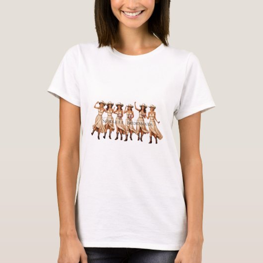 Cowgirl Bruidsmeisjes T=Shirt T-shirt (Voorkant)