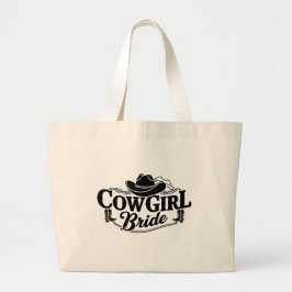 Cowgirl Bruidstas Grote Tote Bag