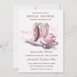 Cowgirl Bruiloftsfeest Party Designs Kaart