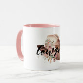 Cowgirl Bruin western Cowboy Pet Mok (Voorkant links)