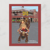 Cowgirl Bullrider Briefkaart (Voorkant)