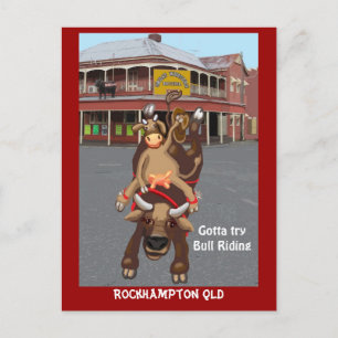 Cowgirl Bullrider Briefkaart