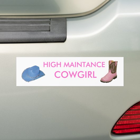 Cowgirl Bumpersticker (Op auto)