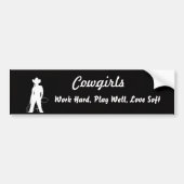 Cowgirl Bumpersticker (Voorkant)