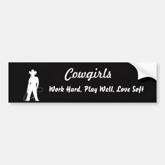 Cowgirl Bumpersticker (Voorkant)