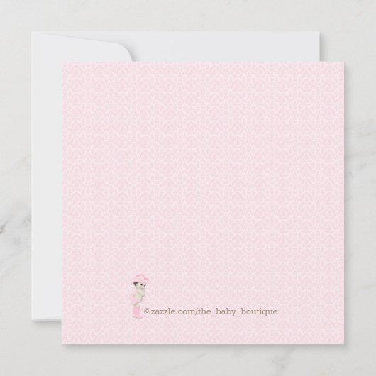 Cowgirl Burlap Baby shower Kaart (Achterkant)