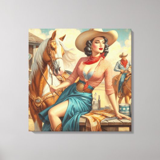  Cowgirl Canvas Afdruk (Voorkant)