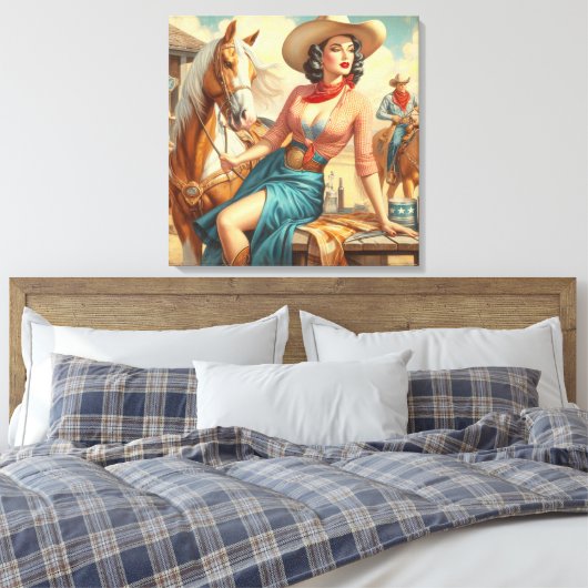Cowgirl Canvas Afdruk (Insitu (Slaapkamer))