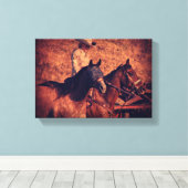 Cowgirl Canvas Afdruk (Insitu (Houten vloer))