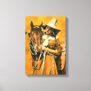  cowgirl Canvas afdrukken