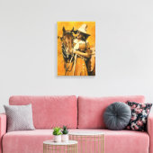 Cowgirl Canvas Print (Insitu (Woonkamer))