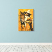 Cowgirl Canvas Print (Insitu (Houten vloer))
