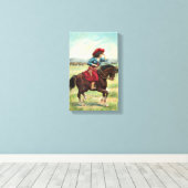  Cowgirl Canvas van 9 x 14,5 inch Afdruk (Insitu (Houten vloer))