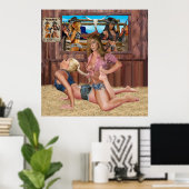 COWGIRL CATFIGHT WRESTLAND #1 POSTER (Thuiskantoor)