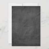 Cowgirl Chalkboard Baby Uitnodiging in roze (Achterkant)