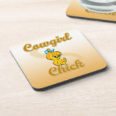Cowgirl Chick Bier Onderzetter (Linkerzijde)