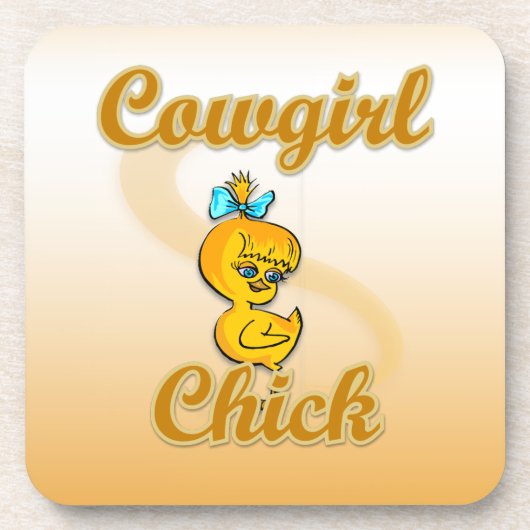 Cowgirl Chick Bier Onderzetter (Voorkant)