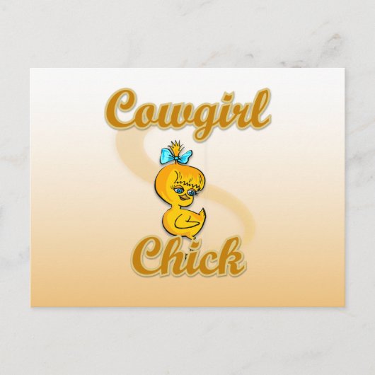 Cowgirl Chick Briefkaart (Voorkant)
