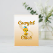 Cowgirl Chick Briefkaart (Staand voorkant)