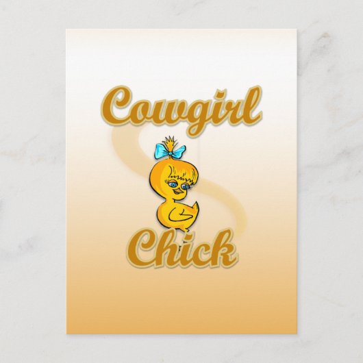 Cowgirl Chick Briefkaart (Voorkant)