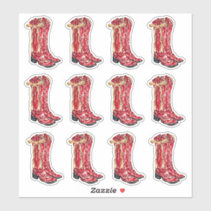 Cowgirl Christmas Envelope Seal Sticker