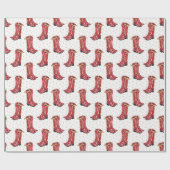 Cowgirl Christmas Waterverf Cadeaupapier (Vlak)