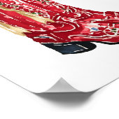 Cowgirl Christmas Waterverf Poster (Hoek)