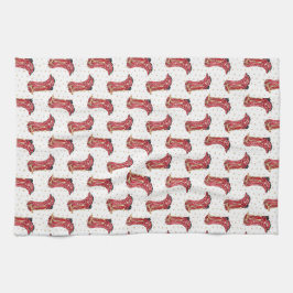 Cowgirl Christmas Waterverf Theedoek