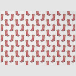 Cowgirl Christmas Waterverf Tissuepapier