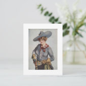 Cowgirl circa 1909 briefkaart (Staand voorkant)