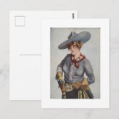Cowgirl circa 1909 briefkaart (Voorkant / Achterkant)