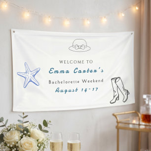 Cowgirl Coastal Bachelorette Week-feest Spandoek