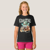 Cowgirl Coastal met Personalize Naam T-shirt (Voorkant volledig)