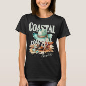 Cowgirl Coastal met Personalize Naam T-shirt (Voorkant)