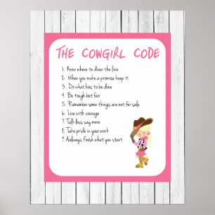 Cowgirl Code Poster