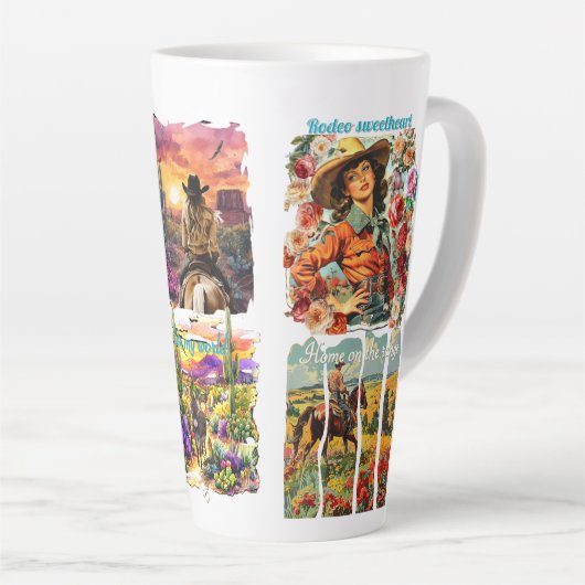 Cowgirl coffee  latte mok (Rechterhoek)