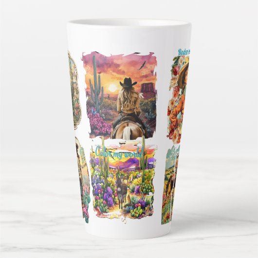 Cowgirl coffee  latte mok (Voorkant)