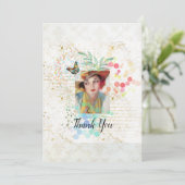 Cowgirl Collage in de Art Deco stijl. Bedankkaart (Staand voorkant)