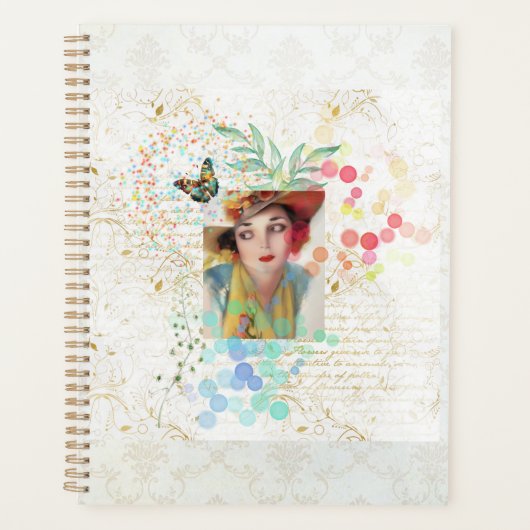 Cowgirl Collage in de Art Deco stijl. Planner (Voorkant)